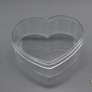 Hart 14 cm transparant