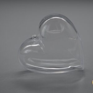 Hart 10 cm transparant